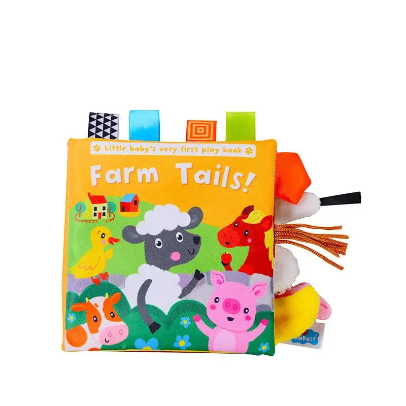 3D Visual Tail Cloth Baby Book Tear Resistant Biteable Toy for Early Cognitive Development and Interactive Play