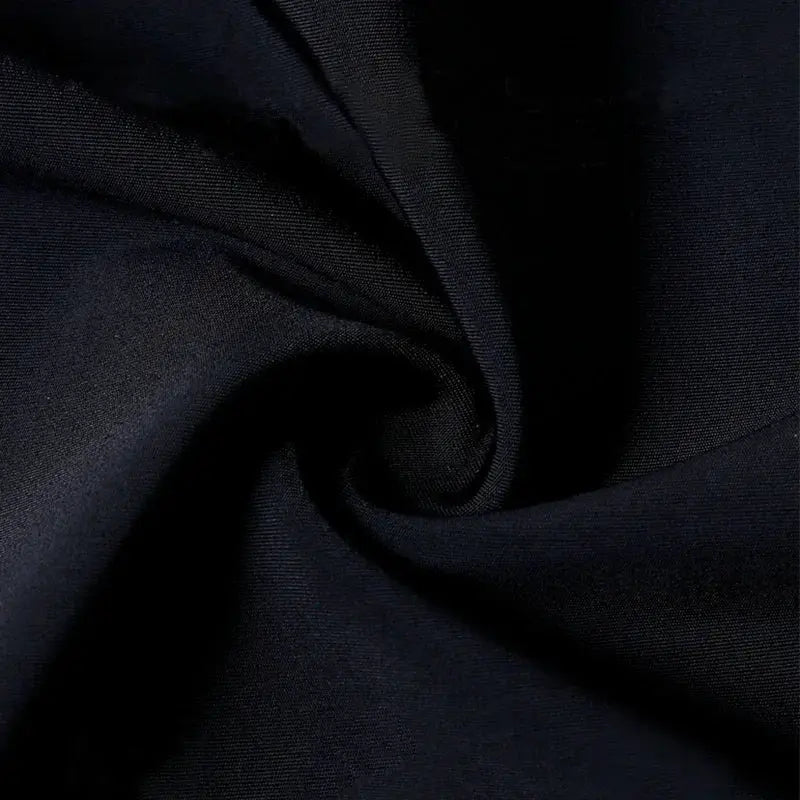 Men's compression shapewear vest fabric close-up in dark navy.