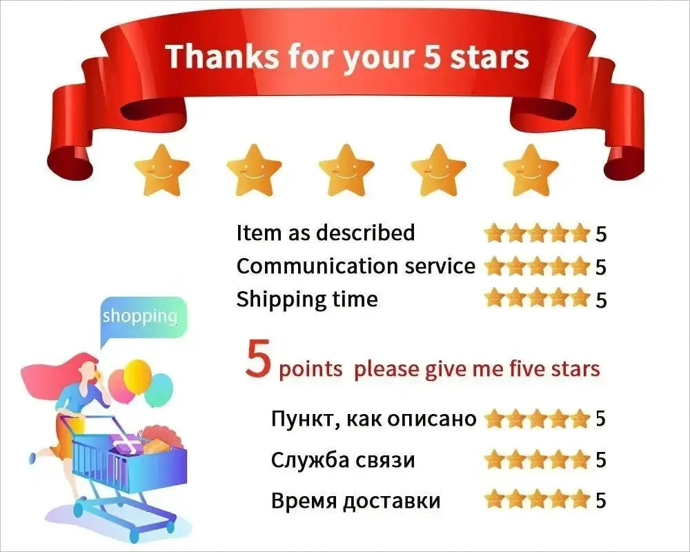 Simples Market men's polo shirt rating graphic with 5-star reviews and shopping illustration