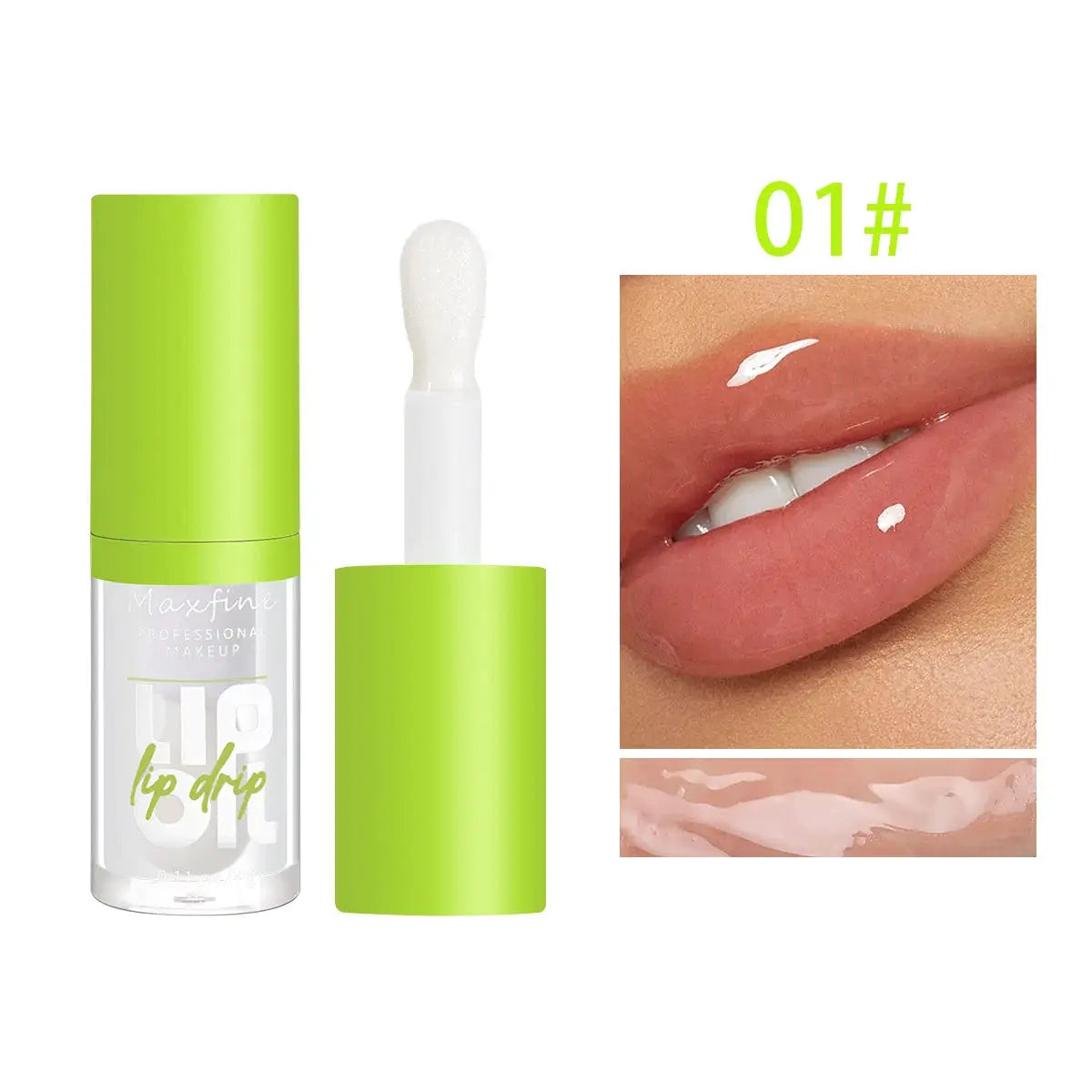 LuminaGlow Lip Gloss Waterproof Long Lasting Hydration Non Sticky Non Fading Formula Green Packaging
