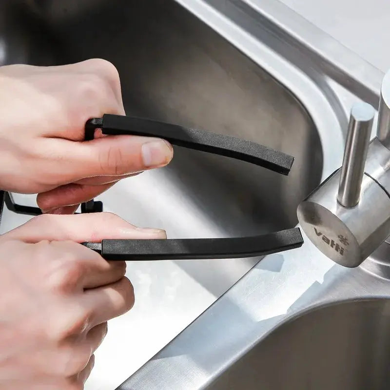Metal Kitchen Sink Drying Holder Rack With Wall Sucker Sponge Storage Soap Stand And Dish Cloth Organizer