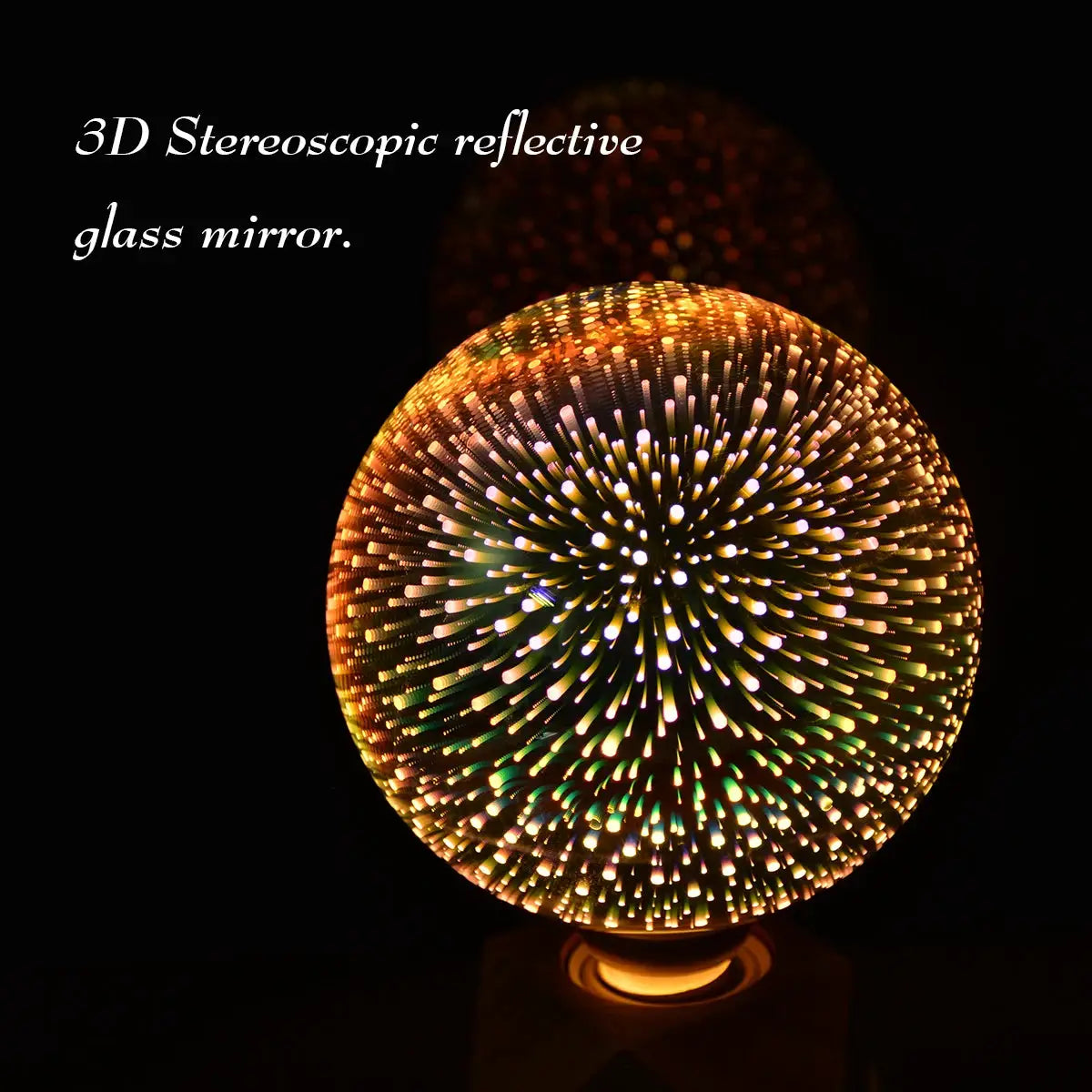 Simples Market 3D night light lamp with a star fireworks glass sphere and multicolor LEDs