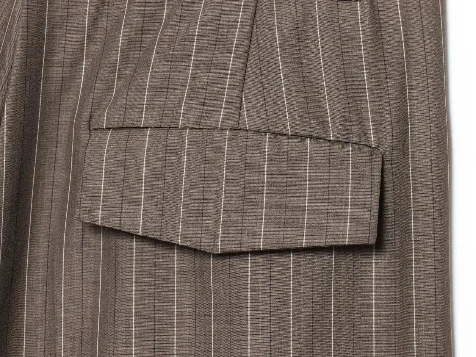 KONDALA brown pinstripe blazer with front flap pocket, Simples Market office suit jacket