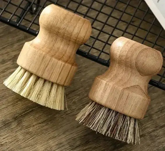 2 Piece Set Wooden Dish Brush With Natural Sisal And Coconut Fiber Eco Friendly Zero Waste Kitchen Cleaning Tools