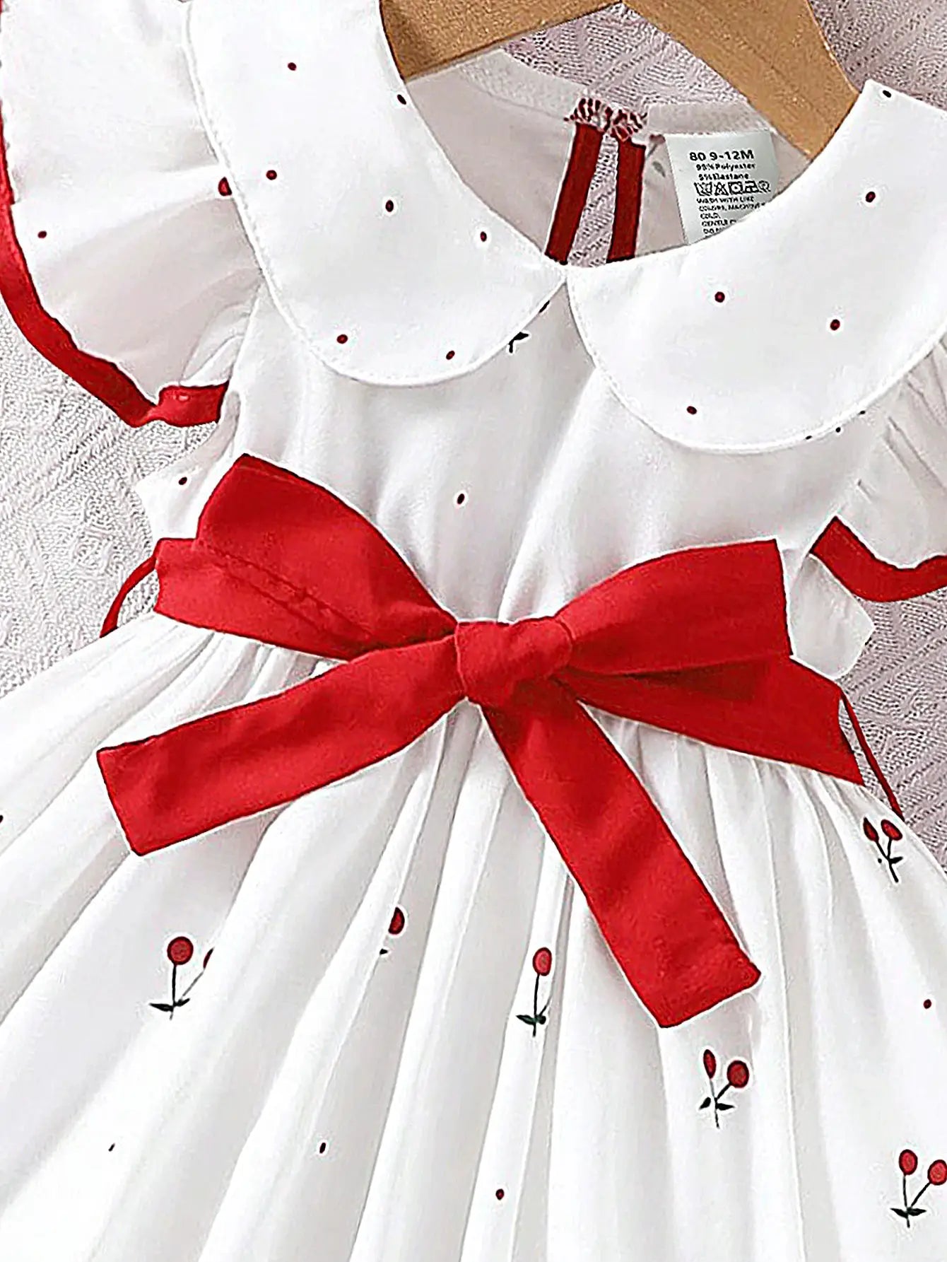 Summer Floral Print Infant Dress For Baby Girls 0 To 3 Years Breathable Short Sleeve Princess Outfit
