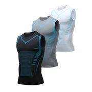 Men's Ice Silk Sleeveless Sports Vest Quick Dry Running Top for Basketball Training and Fitness