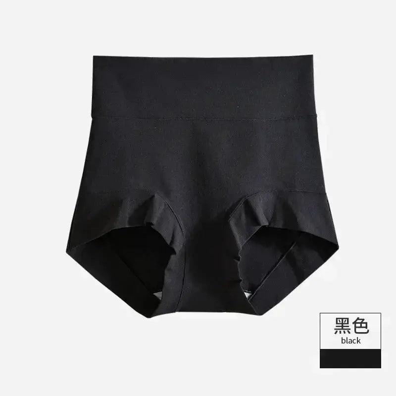 60S cotton high-rise panties for women, black, Simples Market, plus-size shapewear shorts