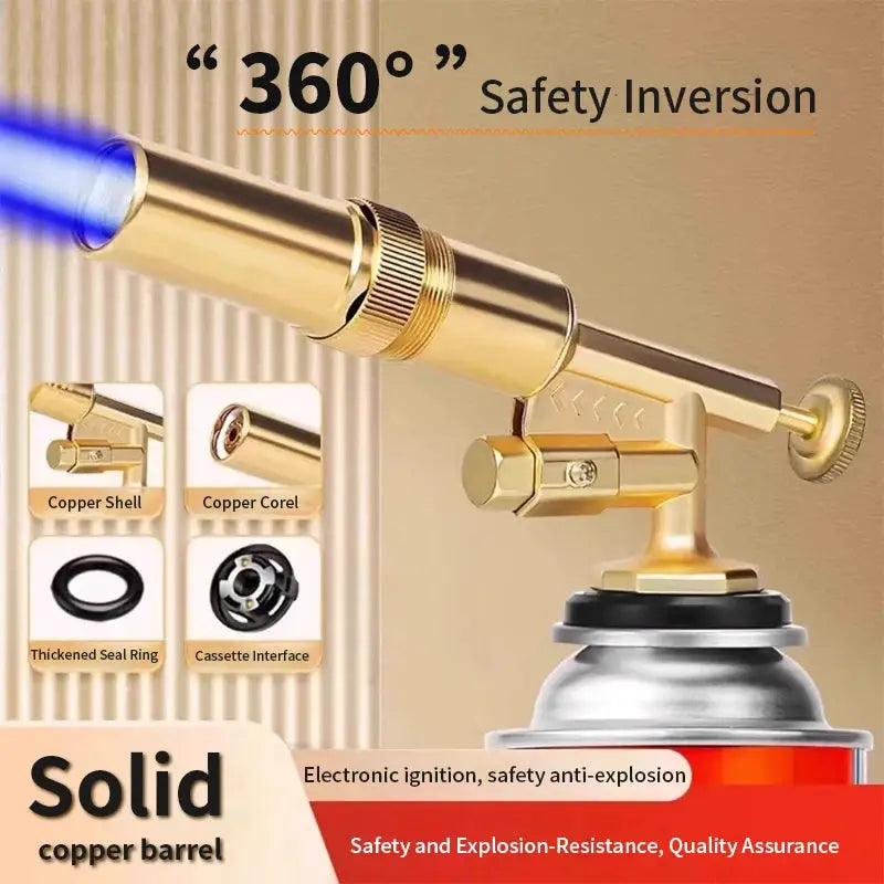 Resistland Flame Gun Butane Blowtorch With Auto Ignition Aluminum For Cooking Soldering Outdoor Use And Metal Melting
