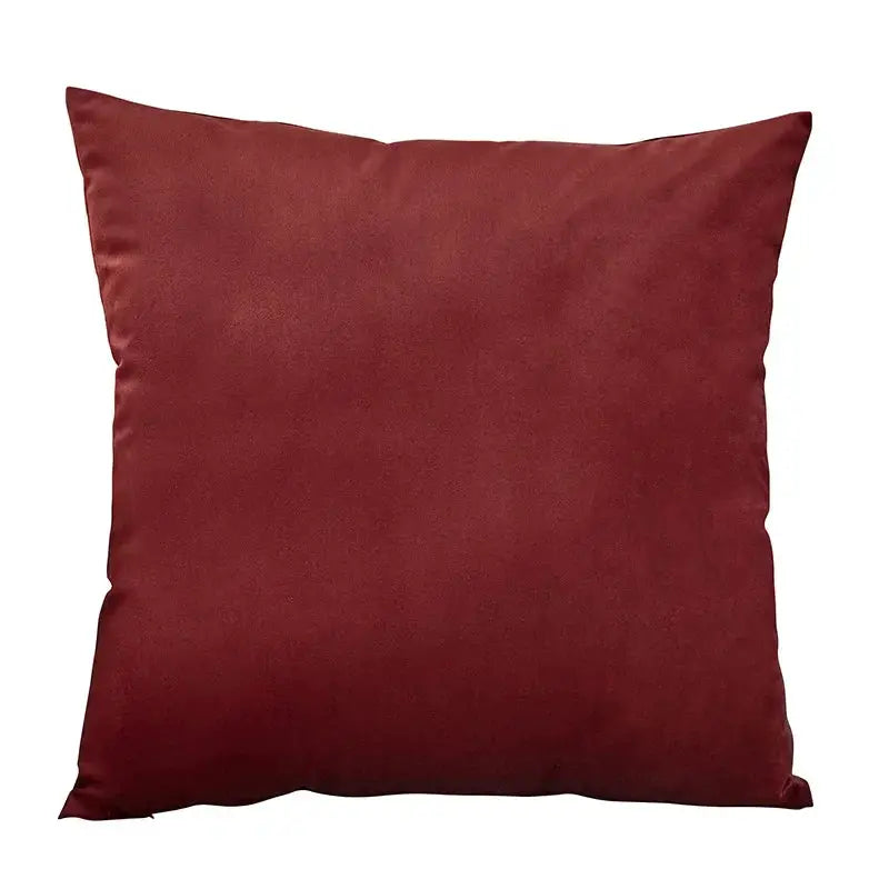 Velvet cushion cover 45x45 cm in rich red for living room decor