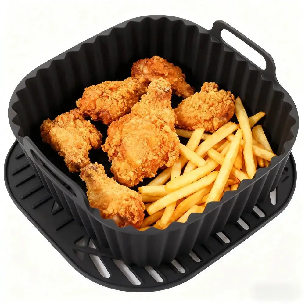 Reusable Silicone Air Fryer Liners Nonstick Basket Mat For 4 To 7 Quart Air Fryer Oven Microwave Baking Accessories