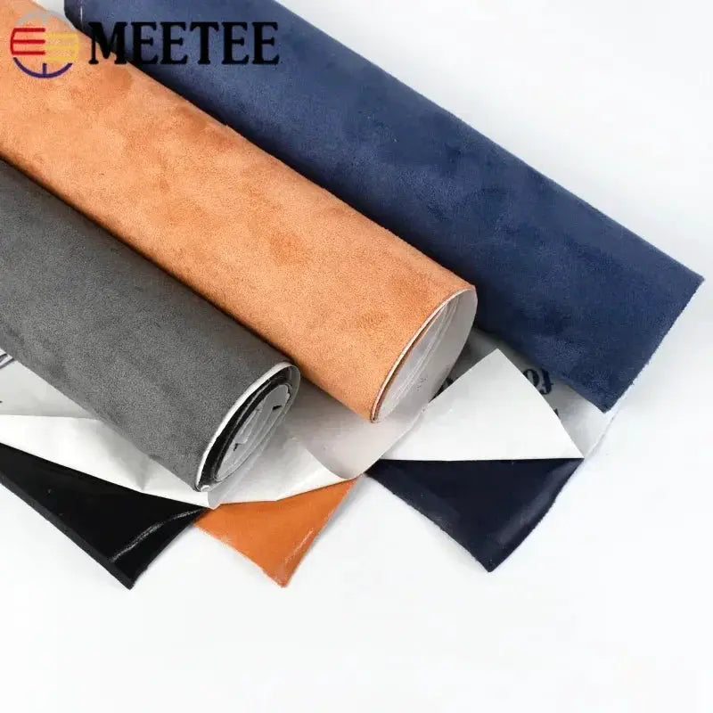 Self-adhesive synthetic suede fabric rolls by Meetee, 6 in assorted colors for car interiors