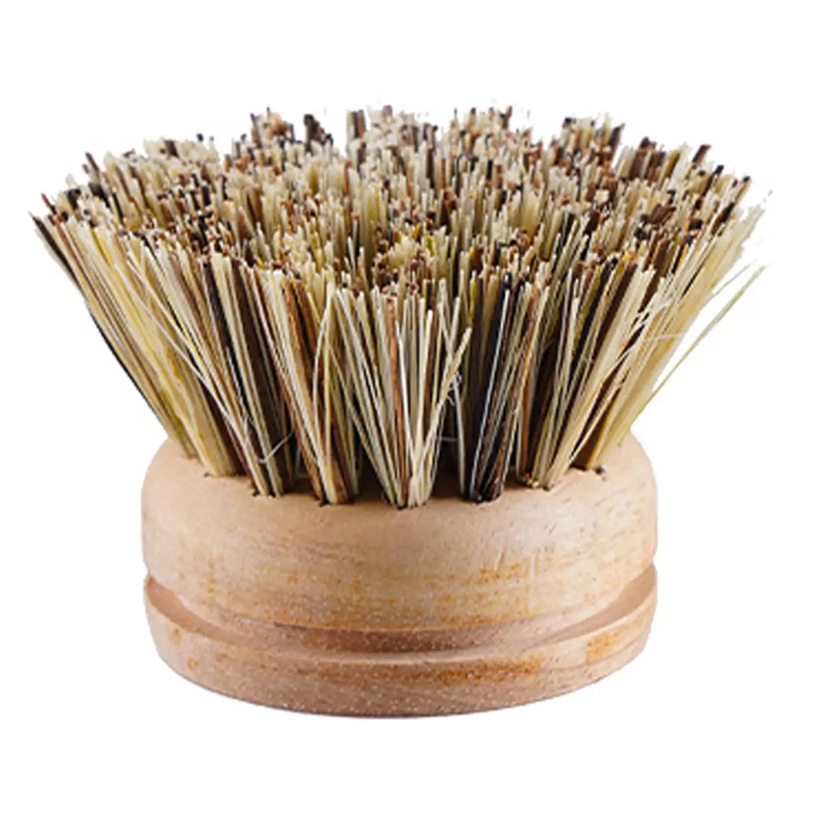 Dish brush with wooden handle and natural beige bristles by Simples Market