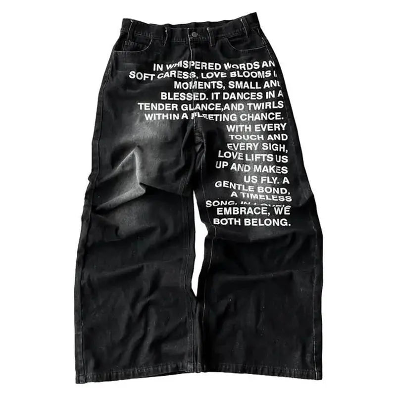 Y2K Vintage American Jeans Wide Leg Harajuku Streetwear Men Women