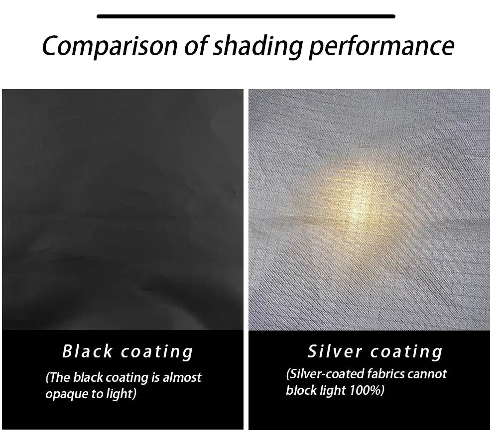 HIDE WALKER Black Coated Tarp Sun Shelter Outdoor Camping Canopy Waterproof 99 Percent UV Block 3x3 3x4 3x5