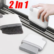 3-piece Simples Market 2 in 1 window cleaning brush set with bristle head and sponge pad