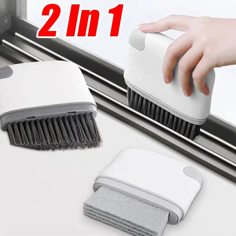 3-piece Simples Market 2 in 1 window cleaning brush set with bristle head and sponge pad