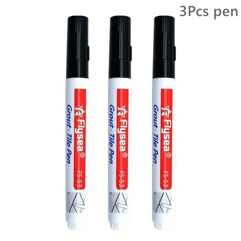 Grout pen set by Simples Market; 3 waterproof tile markers in black, white, beige