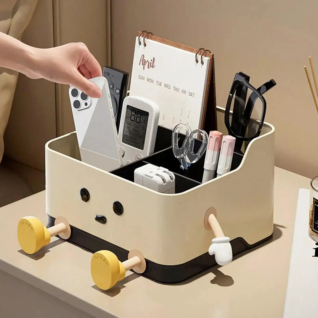 Multifunctional Desktop Storage Box for Cosmetics and Sundries Countertop Organizer and Display Shelf