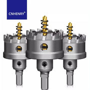 TCT Hole Saw Carbide Tipped Cutter With Titanium Plated Pilot Drill Bit For Metal Stainless Steel Iron And Wood