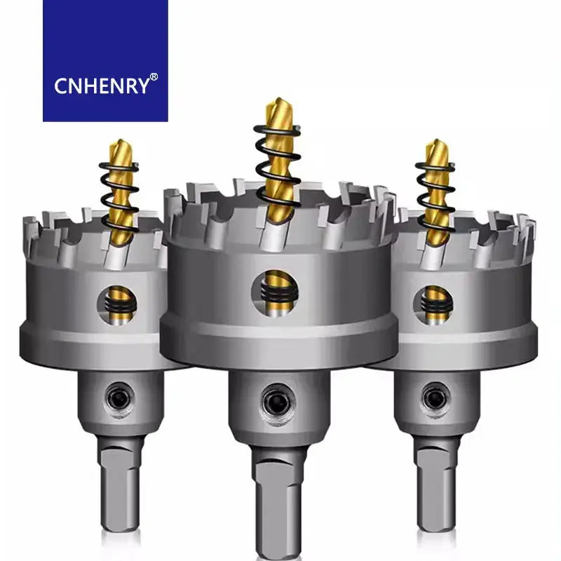 TCT Hole Saw Carbide Tipped Cutter With Titanium Plated Pilot Drill Bit For Metal Stainless Steel Iron And Wood