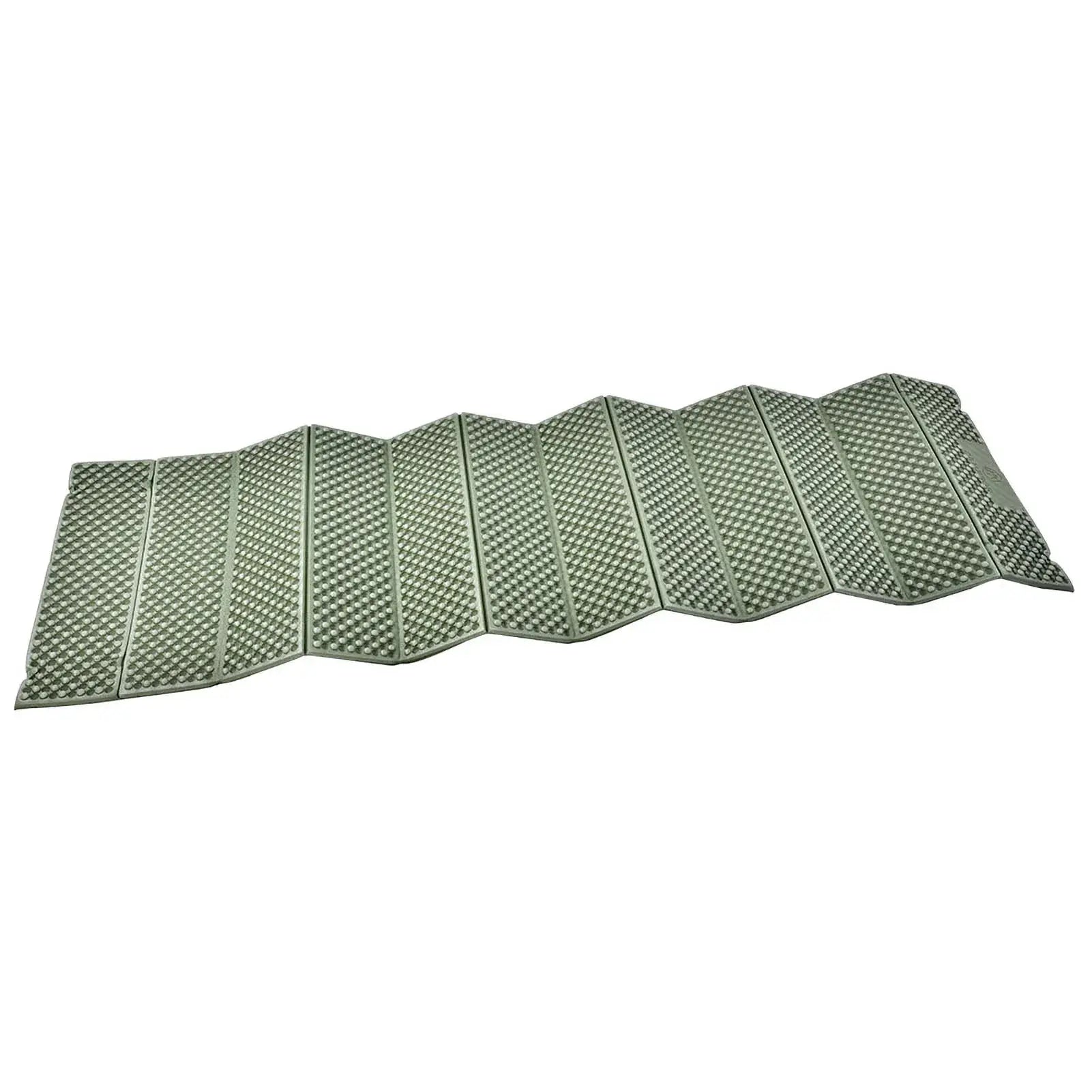 Simples Market outdoor sleeping pad, ultralight inflatable folding mattress in olive-green with diamond-textured panels