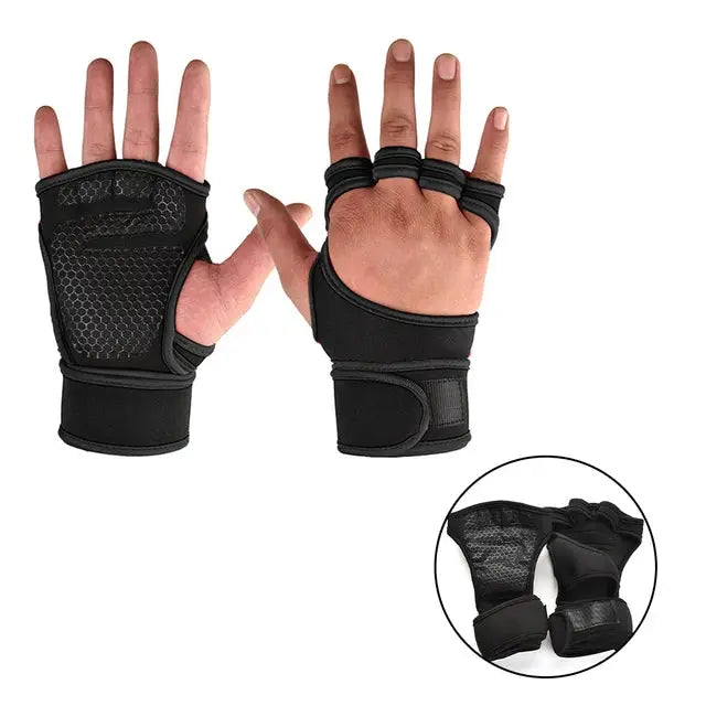Unisex Training Gloves for Fitness Bodybuilding Weightlifting Gym Enhanced Grip Palm and Wrist Protection