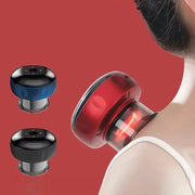 Intelligent vacuum cupping massager set with red neck cup and blue/black cups, 3-piece