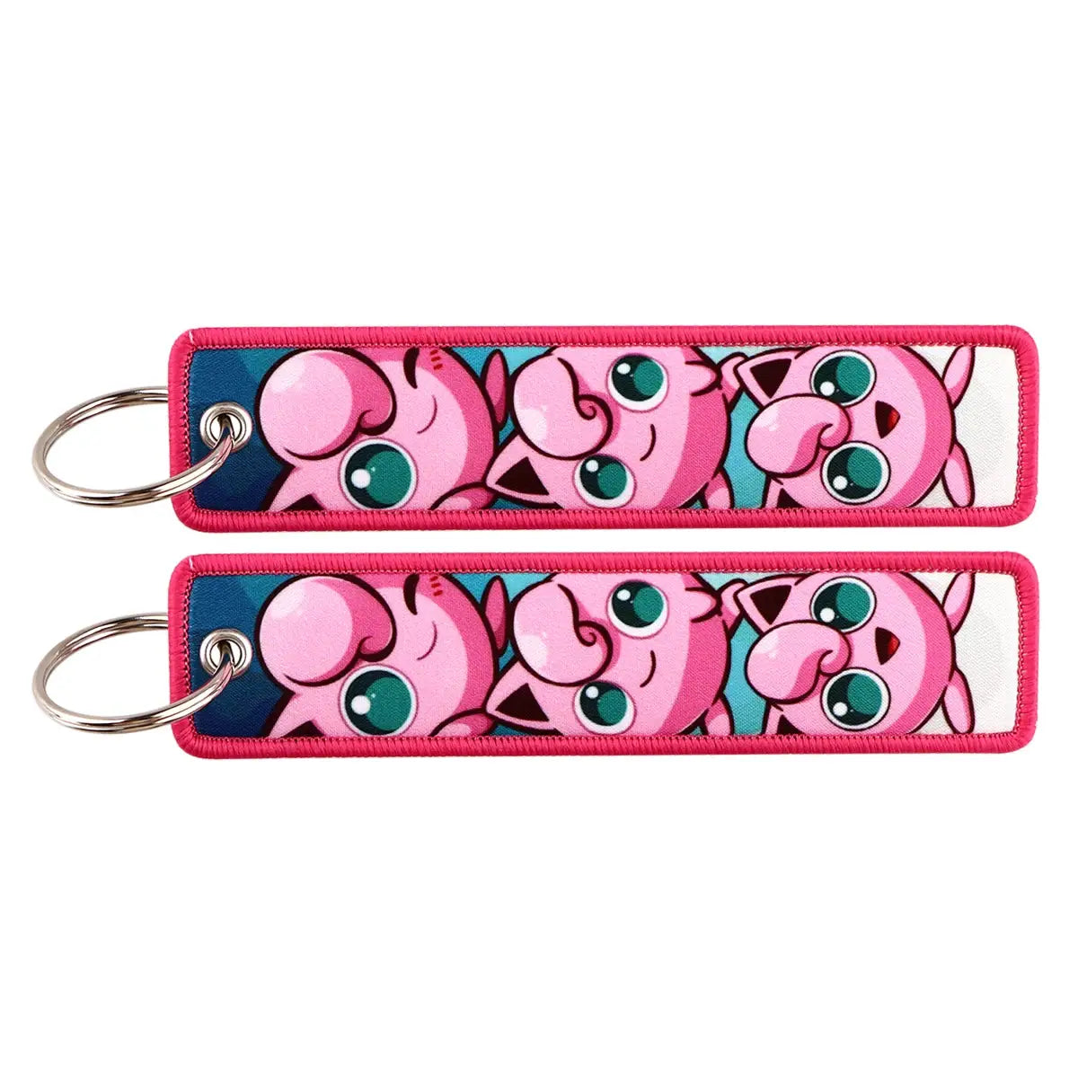 Gengar and Mewtwo Anime Keychain Zinc Alloy Double Sided Key Tag for Keys Car Motorcycle Gift for Men Women