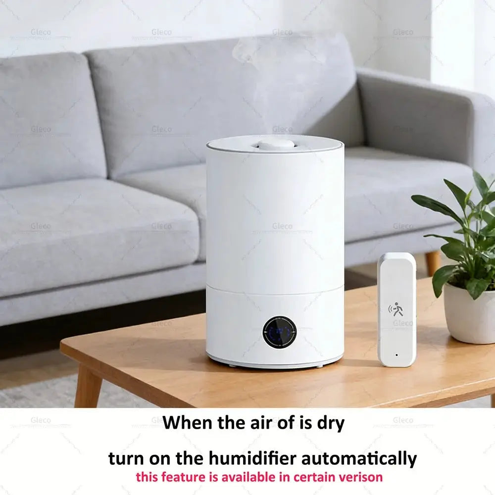 Simples Market Zigbee 3.0 motion sensor with temp, humidity and illuminance monitor; white cylindrical device and remote