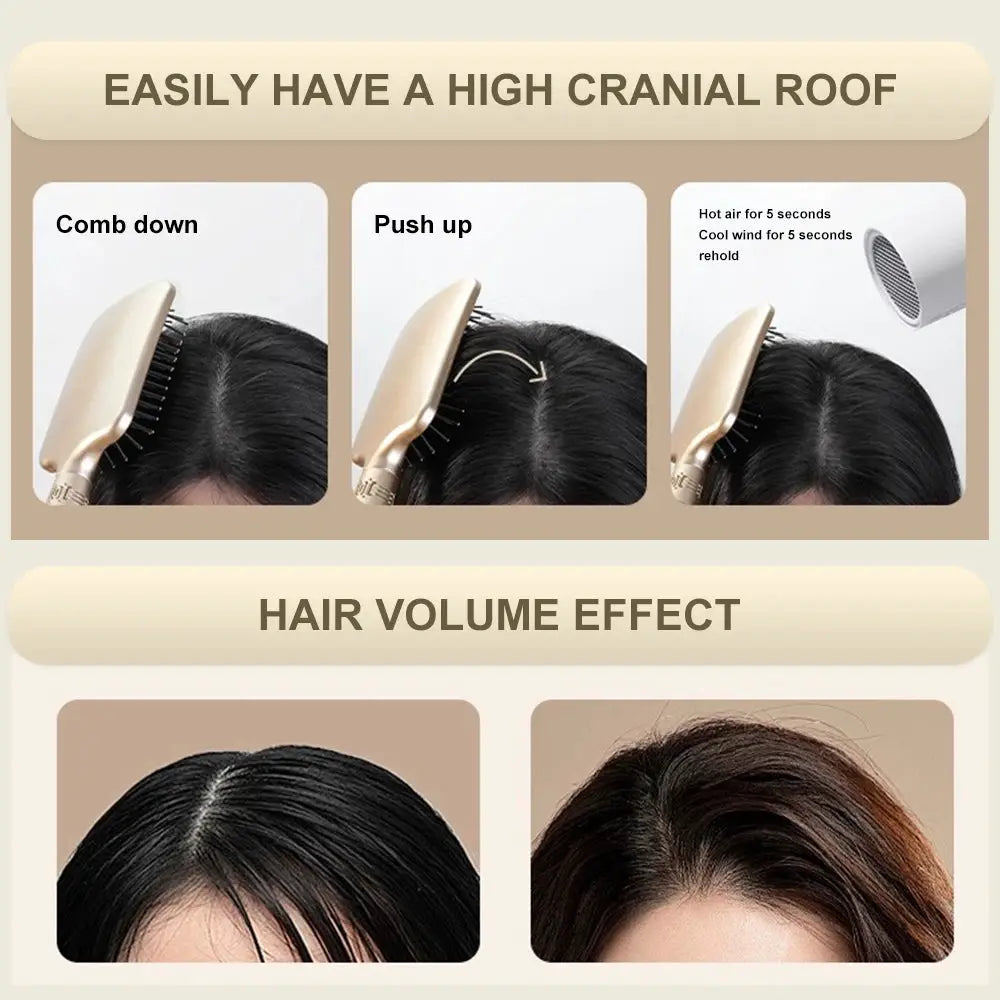 Simples Market CALIYI hair massage air cushion comb brush in beige/gold, anti-static detangler for scalp