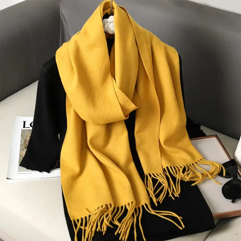 Brand 62 Womens Long Cashmere Blend Winter Scarf Hijab Shawl Wrap For Outdoor Warmth