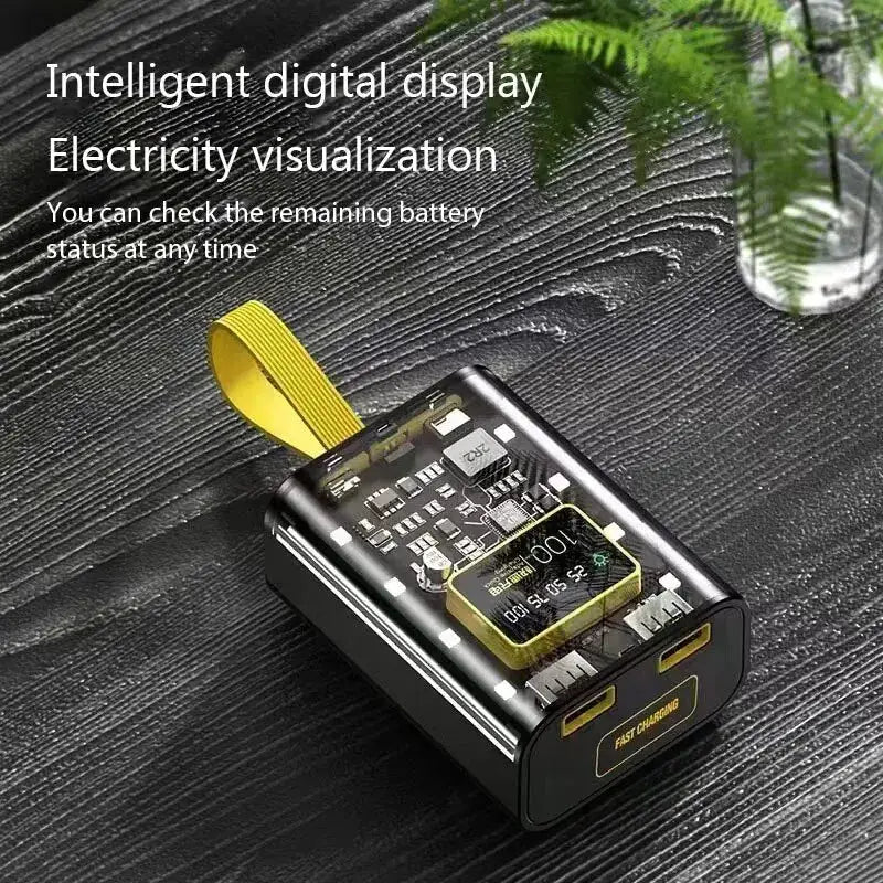 3x18650 Battery Case Power Bank With Dual USB Output Night Light DIY Transparent Shell For iPhone Xiaomi