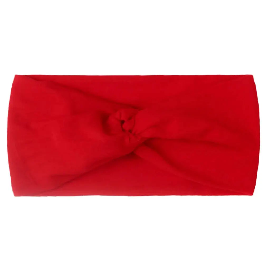 Solid Color Baby Headband for Girls Spring Summer Twisted Knot Design Soft Elastic Hair Accessory Large Size