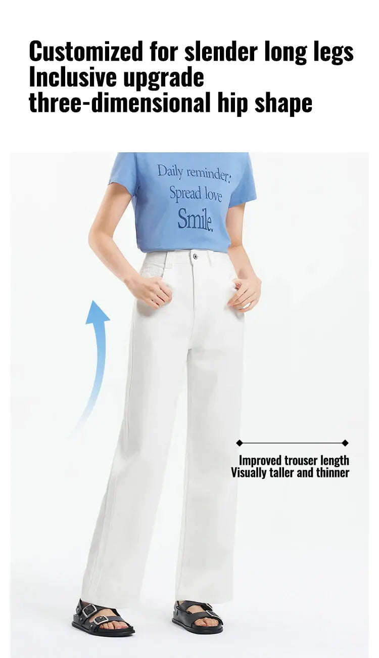 Semir Jeans Women Cool Feeling Wide Leg Floor Length Pants Summer 2025