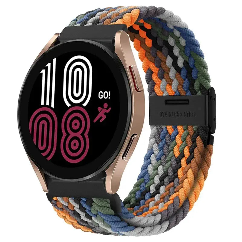 20mm 22mm Nylon Band for Samsung Galaxy Watch 6 5 4 40/44mm 5Pro Active 2 Gear S3 Braided Elastic Bracelet for Huawei GT2/3 4Pro