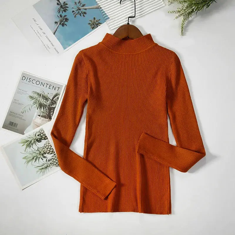 EverSoft Women Turtleneck Knitted Sweater Soft Cashmere Blend For Cozy Warmth In Autumn And Winter