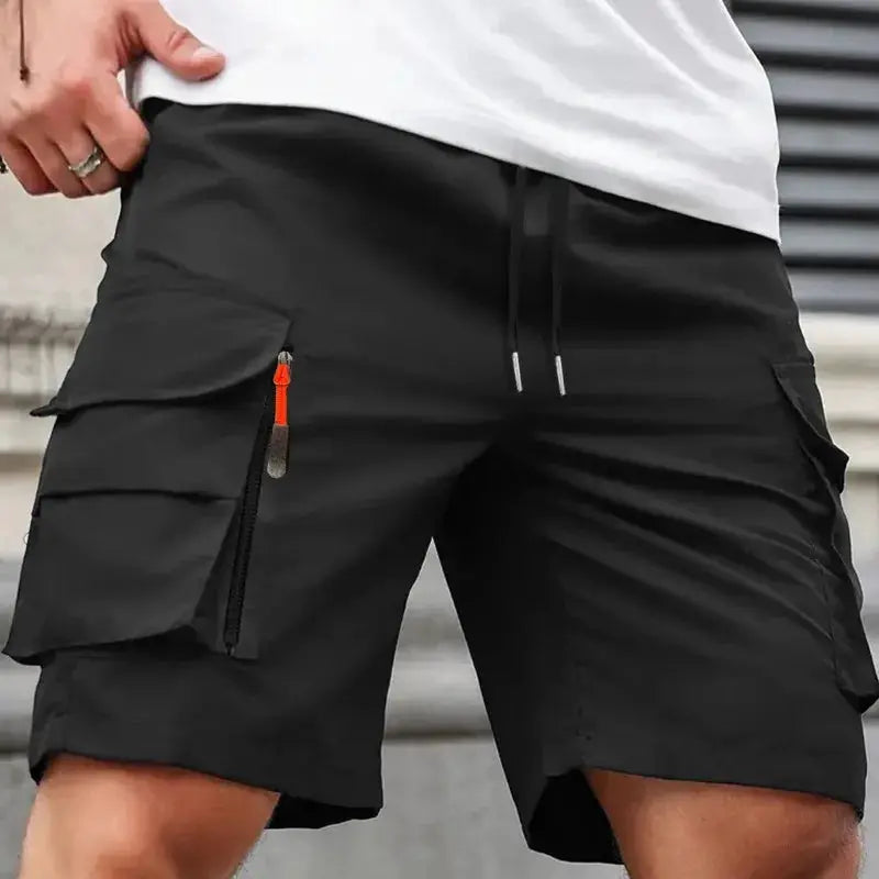 UETEEY Summer Casual Cargo Shorts Men Outdoor Travel Sports Large Pockets Durable Comfortable Beach Workout Shorts for Outings