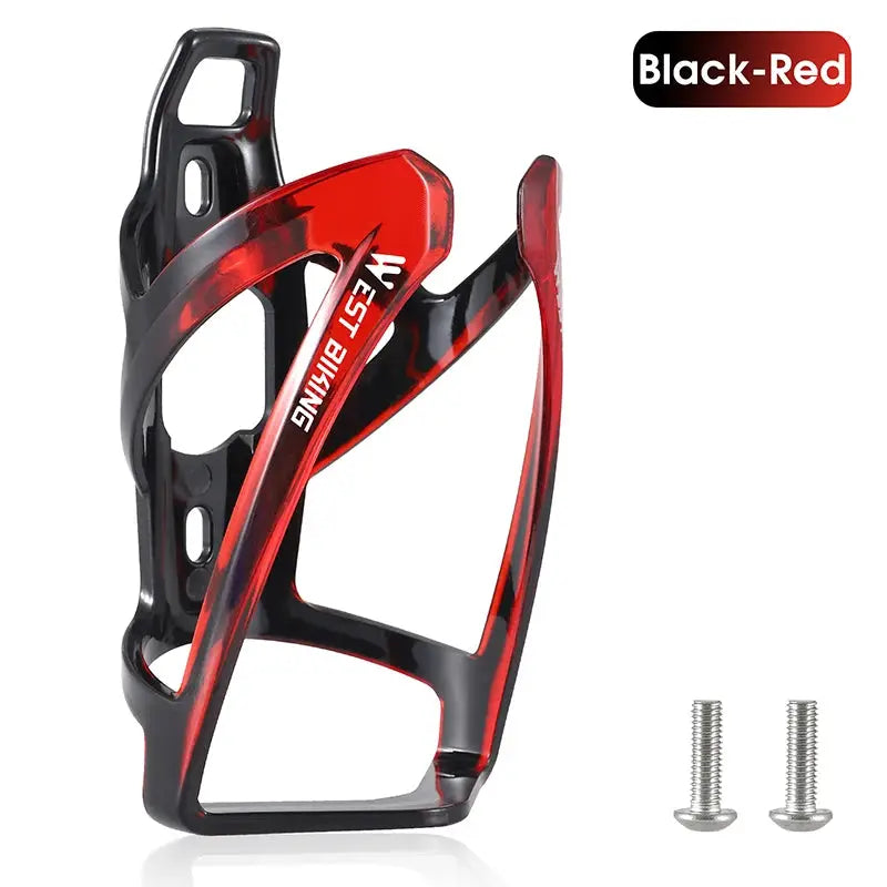 West Biking Colorful Gradient Bicycle Water Bottle Cage Ultralight for MTB and Road Bikes Durable PC Plastic Holder