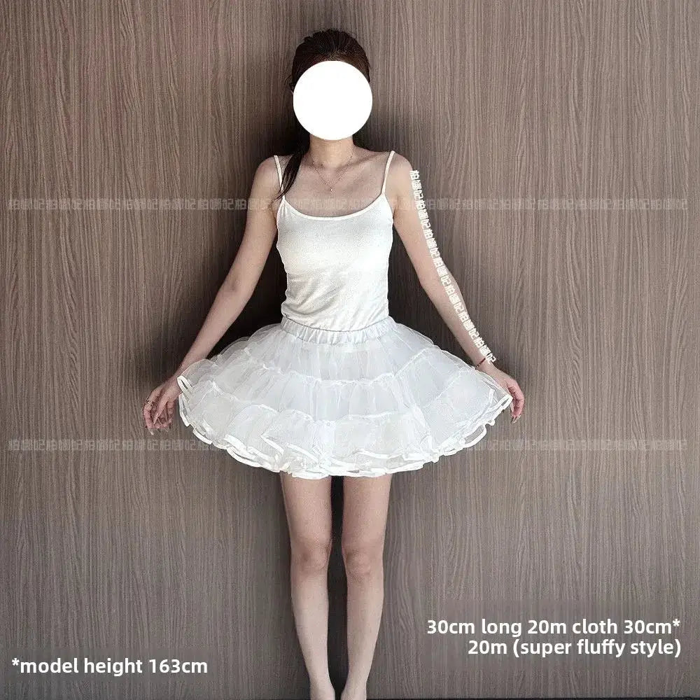 Lolita petticoat underskirt by Simples Market, fluffy white mesh crinoline