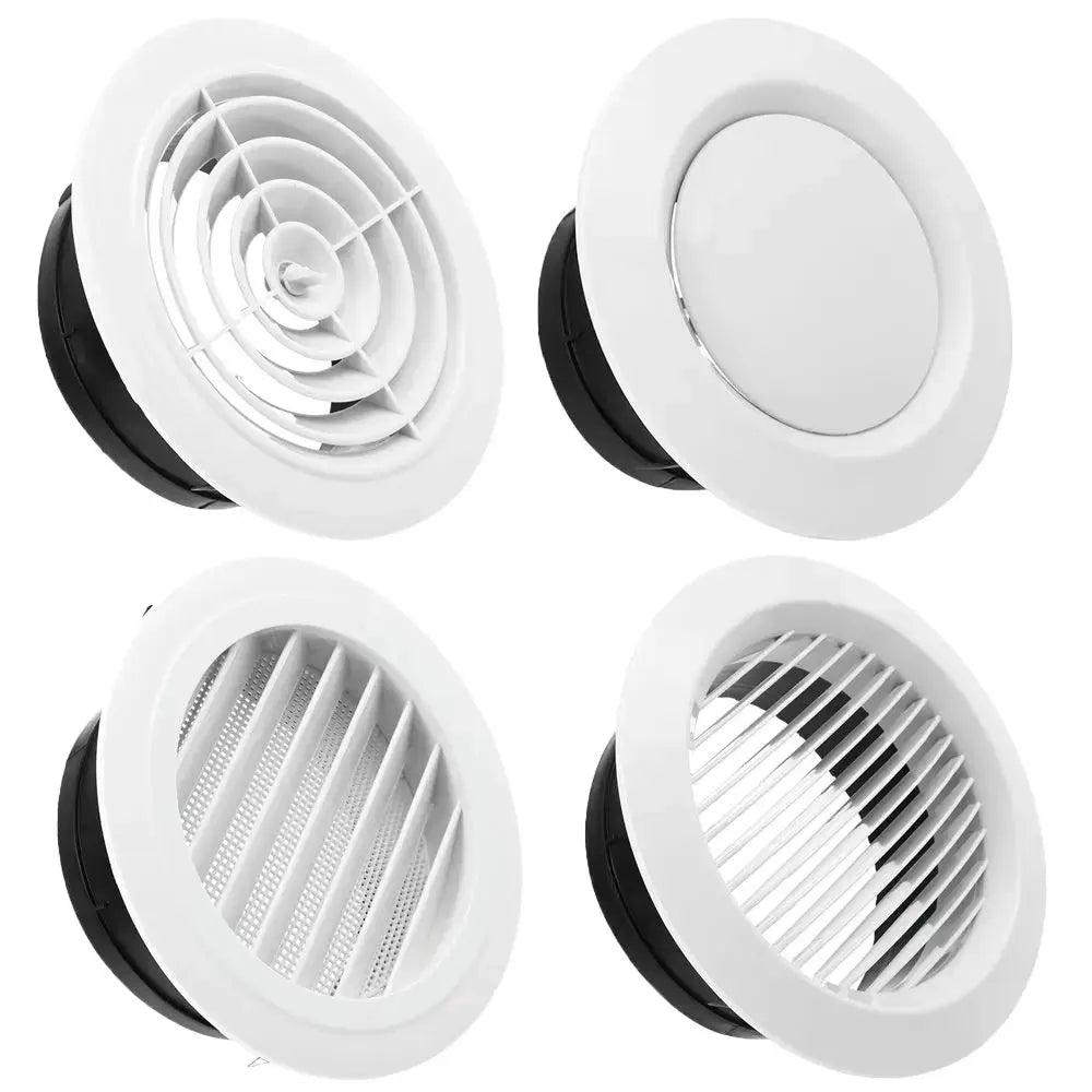 Round Ducting Ventilation Cover 100mm 150mm Air Vent Grille Extract Valve For Air Circulation Vents