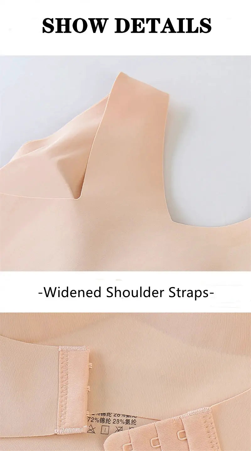 Posture Correction Bra by Simples Market; seamless nude, widened shoulder straps, back hook closure