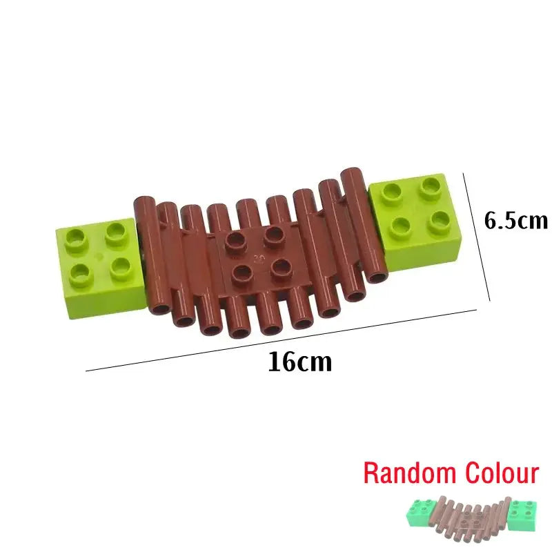 Big Building Blocks Duplo Compatible Large Brick Ferris Wheel Seesaw Slide Swing Educational Toy For Kids