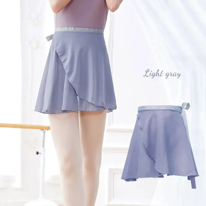 LunaDance Chiffon Wrap Ballet Skirt For Girls And Women Tie Up Tutu Dance Skirt In 19 Colors