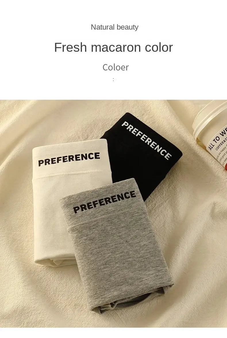 3-pack cotton high-waist women's panties in white, gray, and black