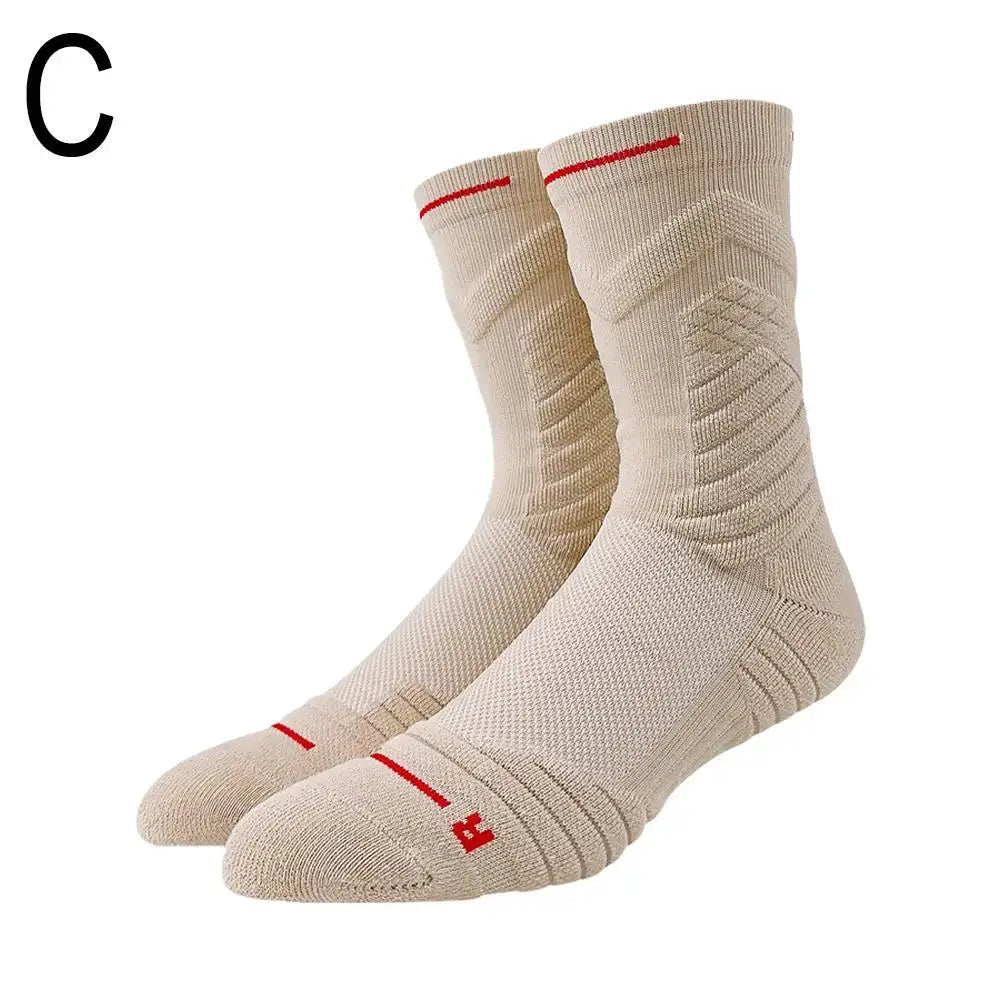Bullfight 2.0 Men's High Top Sports Towel Basketball Socks With Ankle Support Cushioned Moisture Wicking