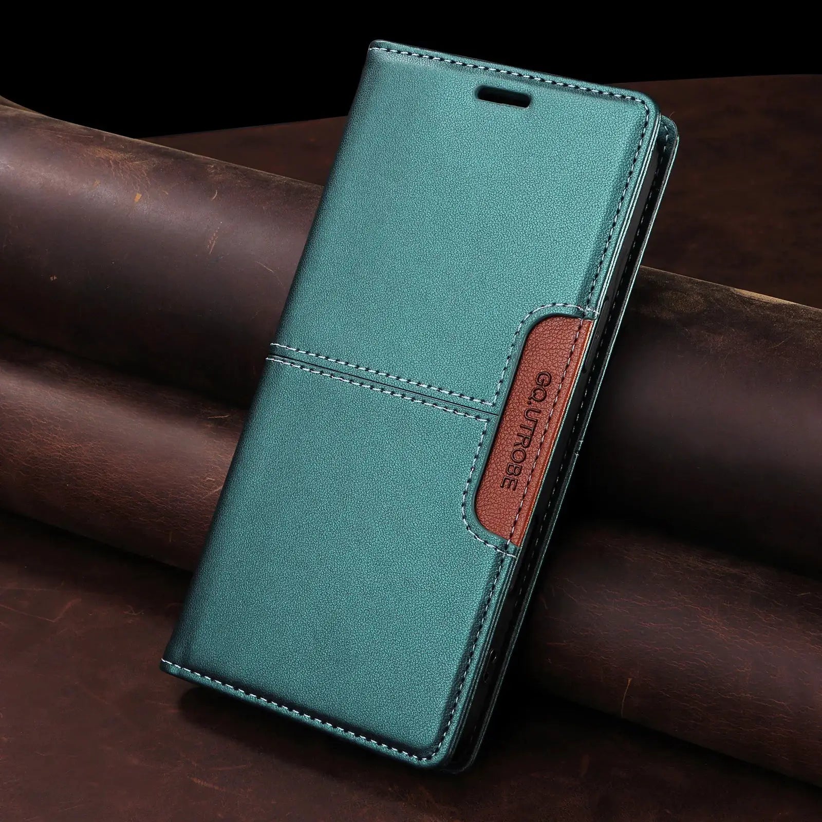 NovaShield Magnetic Leather Flip Wallet Case for iPhone 16 Series and SE3 With Card Slot Protection