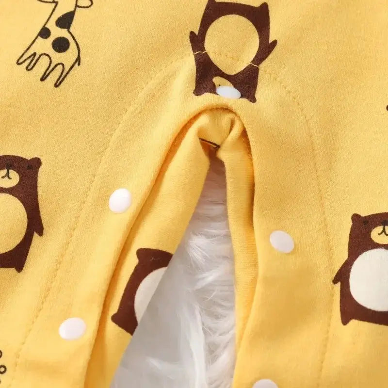 Newborn Baby Romper For 0 To 18 Months 100 Percent Cotton Long Sleeve Unisex Cute Cartoon Pattern For Autumn And Spring