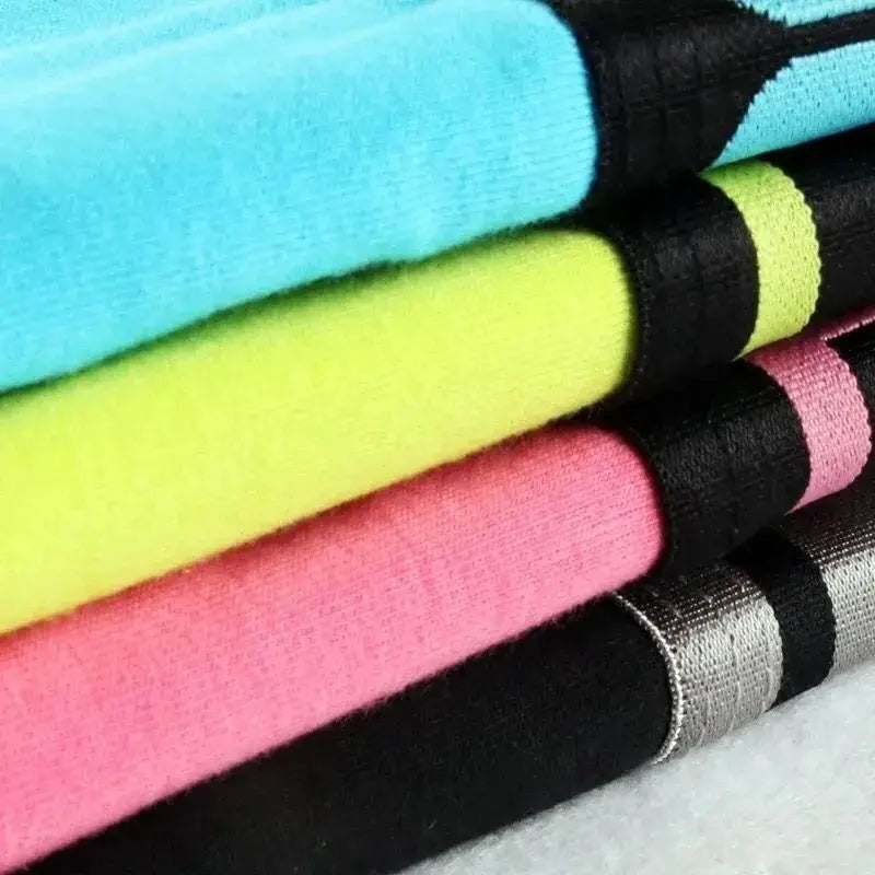 Women's cotton boxer briefs in a 5-pack of assorted bright colors, stacked