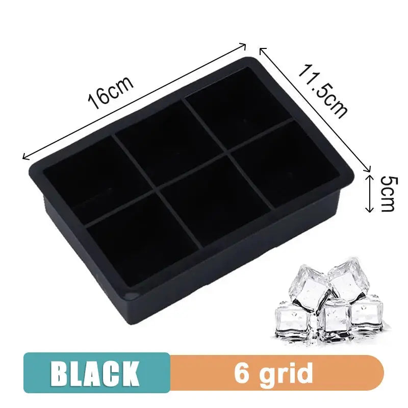 4 6 8 15 Grid Silicone Ice Tray Mold Large Food Grade Ice Cube Tray Square DIY Ice Maker