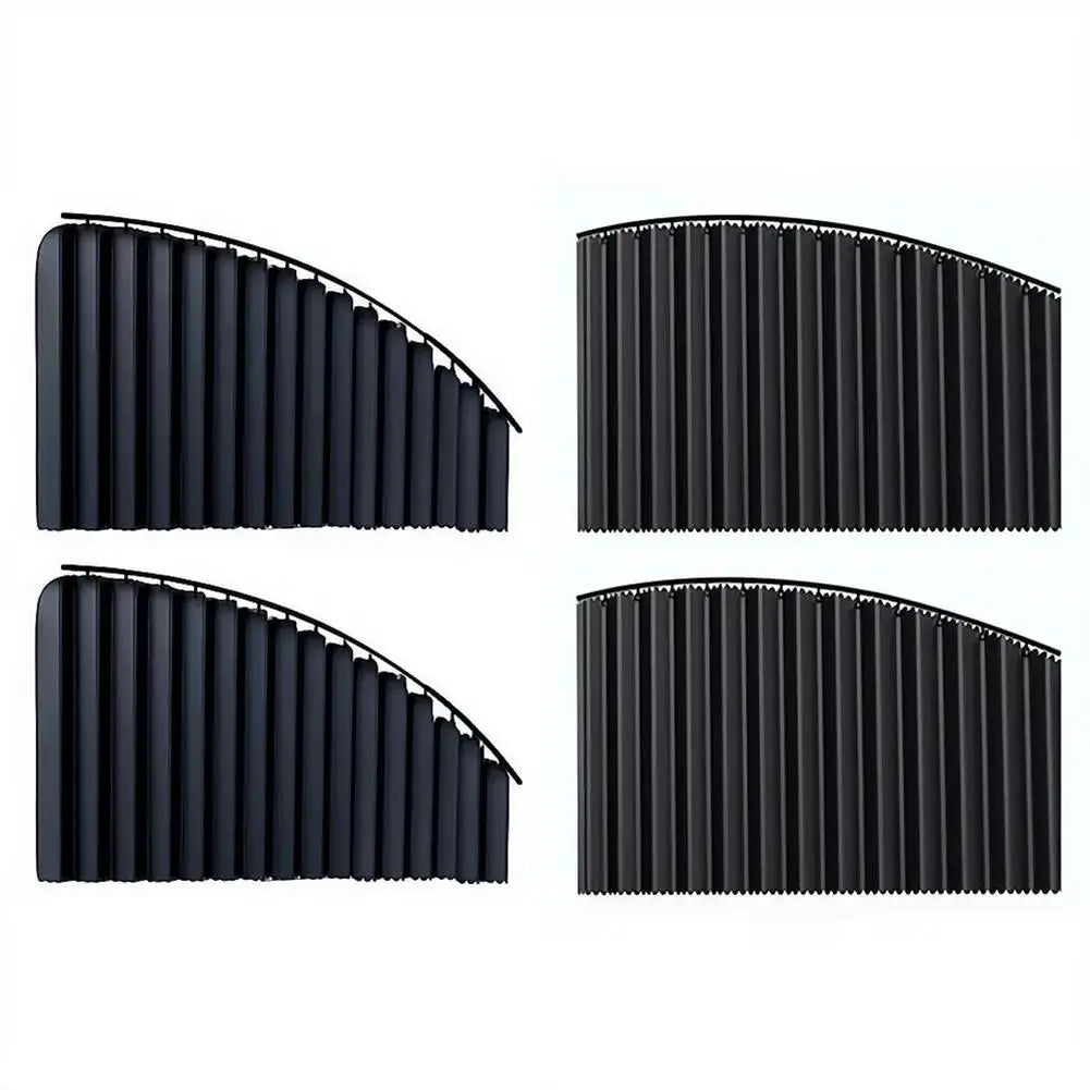 Car side window sun shade set, 2/4 pcs; black foldable, automatic telescopic UV blocking privacy by Simples Market